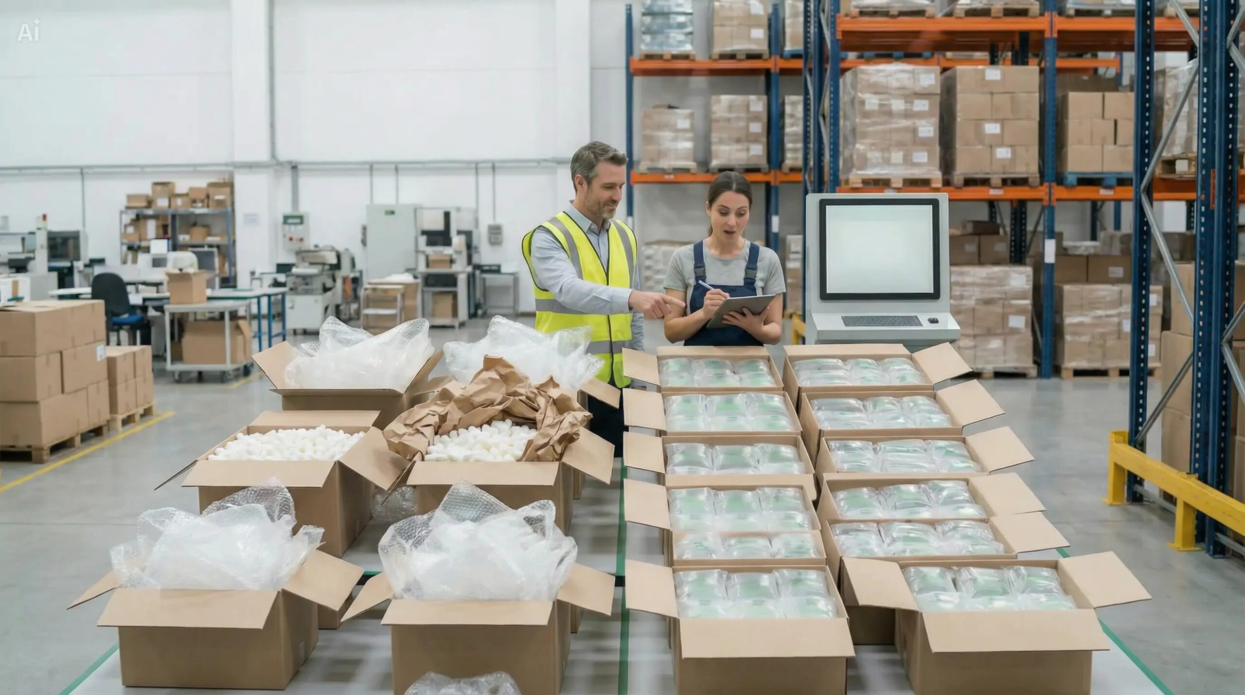 Máquina infladora de cojines de aire Hanker para retail y distribución