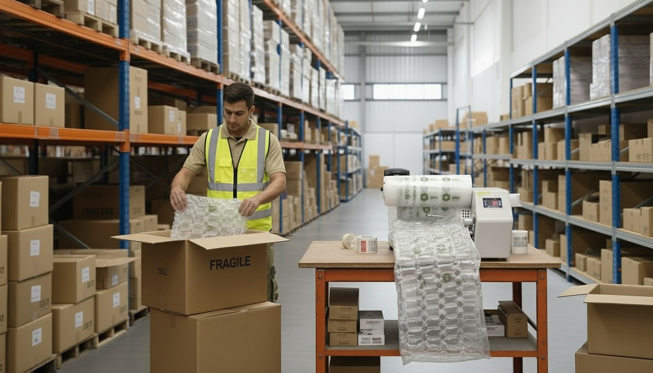 Centro de distribución con embalaje inflable Hanker