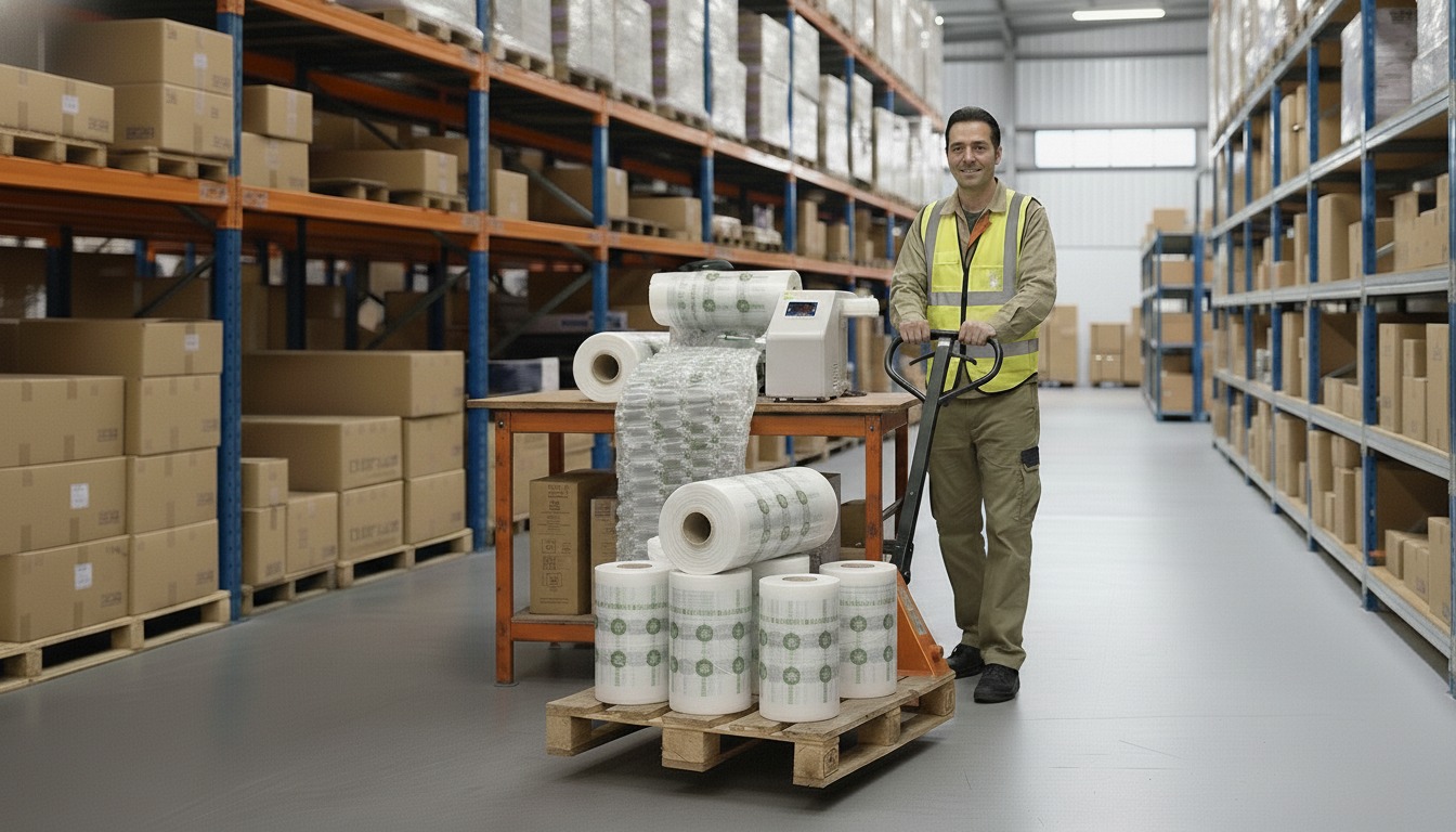 Cosméticos protegidos con cojines de aire Hanker para ecommerce